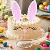 Easter Bunny Cake Topper Rabbit Ears Eyelashes Cake Decoration for Spring Easter Theme Party Birthday Wedding Supplies view 4
