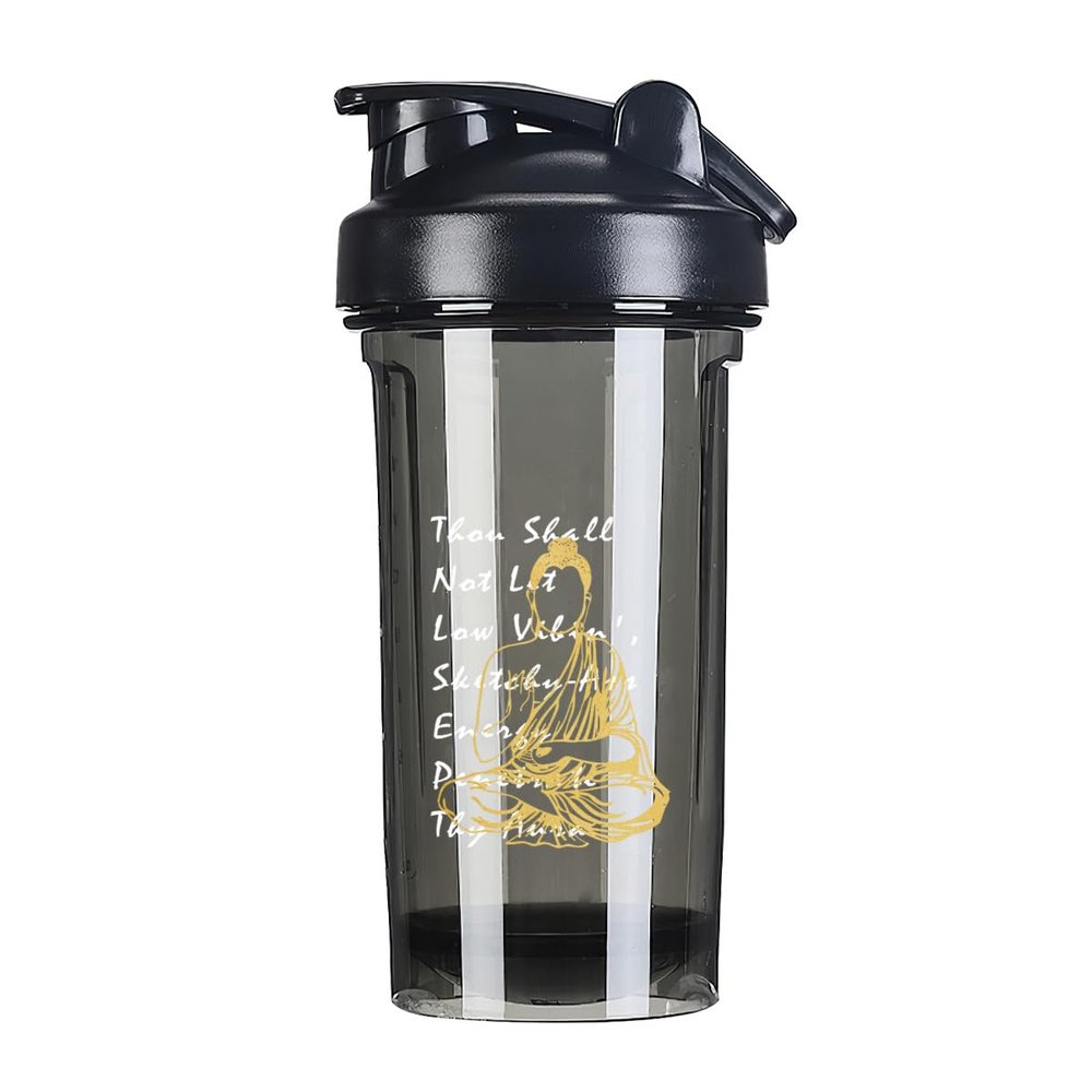 Buddha 2 18 Ounce Shaker Cup,Fashion Theme Pattern Shaker Bottle Leak-proof Workout Shake Bottles 500ML/18 oz Perfect for Pre Workout
