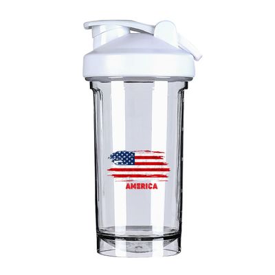 America Flag 18 Ounce Shaker Cup,Fashion Theme Pattern Shaker Bottle Leak-proof Workout Shake Bottles 500ML/18 oz Perfect for Pre Workout