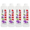 Zerup Zero Sugar Grape Syrup, Sugar-Free Water Enhancer, Zero Calories and Sugar, Keto Friendly, Fleshy, Fruity, Ripe, Purple Grape, Ideal for Sparkling Water, Tea, Coffee, Shakes, Smoothies, Desserts, Yoghurt, Indulgent Taste 33.8 Oz (1L), Pack of 4 view 1