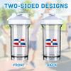Dominican Republic Flag 18 Ounce Shaker Cup,Fashion Theme Pattern Shaker Bottle Leak-proof Workout Shake Bottles 500ML/18 oz Perfect for Pre Workout view 3