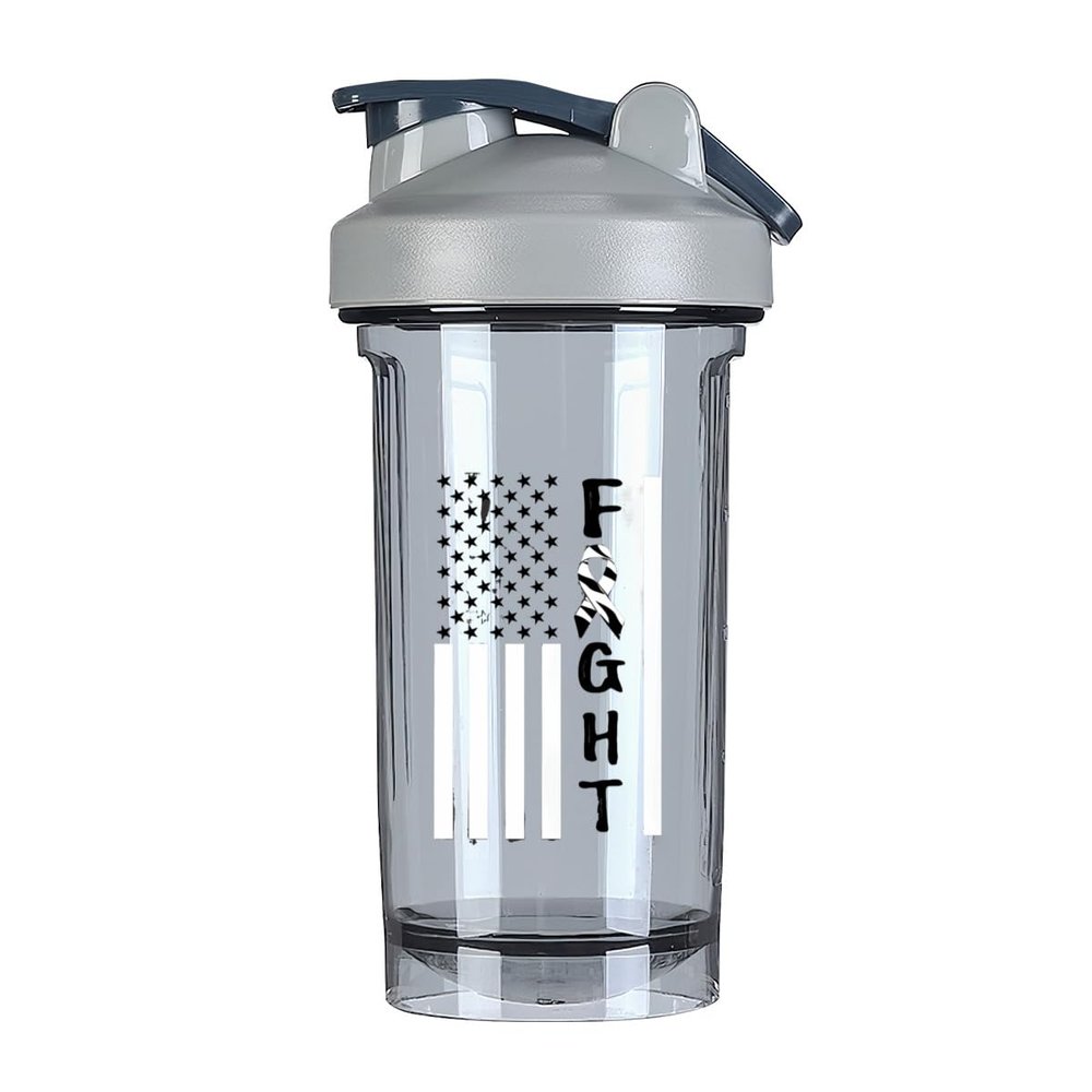 Breast Cancer Warrior Support Squad Carcinoid Cancer Awareness 18 Ounce Shaker Cup,Fashion Theme Pattern Shaker Bottle Leak-proof Workout Shake Bottles 500ML/18 oz Perfect for Pre Workout