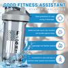 Breast Cancer Warrior Support Squad Carcinoid Cancer Awareness 18 Ounce Shaker Cup,Fashion Theme Pattern Shaker Bottle Leak-proof Workout Shake Bottles 500ML/18 oz Perfect for Pre Workout view 2