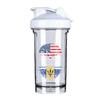 America Crown With Barbados Roots 18 Ounce Shaker Cup,Fashion Theme Pattern Shaker Bottle Leak-proof Workout Shake Bottles 500ML/18 oz Perfect for Pre Workout view 1