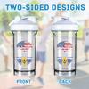 America Crown With Barbados Roots 18 Ounce Shaker Cup,Fashion Theme Pattern Shaker Bottle Leak-proof Workout Shake Bottles 500ML/18 oz Perfect for Pre Workout view 3