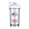 America Crown With Britain Roots 18 Ounce Shaker Cup,Fashion Theme Pattern Shaker Bottle Leak-proof Workout Shake Bottles 500ML/18 oz Perfect for Pre Workout