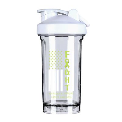 Breast Cancer Warrior Support Squad Non Hodgkin lymphoma Cancer Awareness 18 Ounce Shaker Cup Theme Pattern Shaker Bottle Leak-proof Workout Shake Bottles 500ML/18 oz Perfect for Pre Workout-3-1