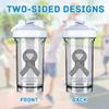 Brain Cancer Awareness 18 Ounce Shaker Cup,Fashion Theme Pattern Shaker Bottle Leak-proof Workout Shake Bottles 500ML/18 oz Perfect for Pre Workout view 3