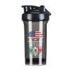America Crown With Mexican Roots 18 Ounce Shaker Cup,Fashion Theme Pattern Shaker Bottle Leak-proof Workout Shake Bottles 500ML/18 oz Perfect for Pre Workout view 1
