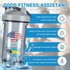 America Crown With Bahamas Roots 18 Ounce Shaker Cup,Fashion Theme Pattern Shaker Bottle Leak-proof Workout Shake Bottles 500ML/18 oz Perfect for Pre Workout view 2