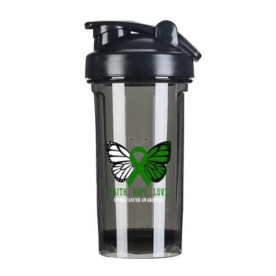 Butterfly Liver Cancer Awareness 18 Ounce Shaker Cup,Fashion Theme Pattern Shaker Bottle Leak-proof Workout Shake Bottles 500ML/18 oz Perfect for Pre Workout-3-1