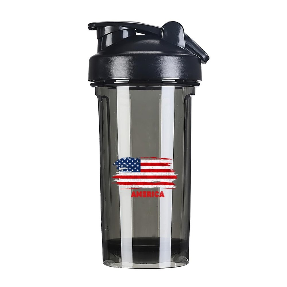 America Flag 18 Ounce Shaker Cup,Fashion Theme Pattern Shaker Bottle Leak-proof Workout Shake Bottles 500ML/18 oz Perfect for Pre Workout
