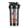 America Crown With Tigray Roots 18 Ounce Shaker Cup,Fashion Theme Pattern Shaker Bottle Leak-proof Workout Shake Bottles 500ML/18 oz Perfect for Pre Workout view 1
