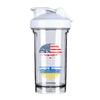 America Crown With Ukrainians Roots 18 Ounce Shaker Cup,Fashion Theme Pattern Shaker Bottle Leak-proof Workout Shake Bottles 500ML/18 oz Perfect for Pre Workout view 1