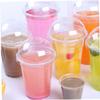 WATIIFUFU 50 Pack Disposable Plastic Cups with Lid Tea Juice Milk Tea Leakproof Dishwasher Safe view 2