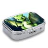 Dragon Cute Pill Box for Pocket Square Pill Box 2 Compartment Decorative Portable Travel Pill Holder Tablet Vitamin Organizer Mini Pill Case view 3