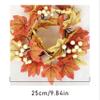 1 Set of Creative Simulation Maple Leaf Wreath Decoration, Commemorative Day, Holiday Party Decoration, Garden Courtyard Decoration, Halloween, Thanksgiving, Christmas Scene Decoration view 4
