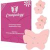 Crampology Relief Replacement Pads, Snap-On Reusable Premium Pads, for Sensitive Skin, 2 Butterfly Shaped Pads and 4 Flower Shaped Pads Bundle (Pink) view 1
