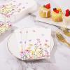 100 PCS Wildflower Guests Napkins Disposable - Spring Floral Paper Napkins Flower Butterfly Dinner Napkins for Wedding Bridal Shower Birthday Garden Tea Party Supplies view 4