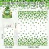 100 Pack Green Paper Napkins, 3 Ply Disposable Guest Towels with Shamrock Design for Spring Party, Wedding, Bridal Shower, Baby Shower, Bathroom, 4.3 x 7.9 Inch Folded view 3