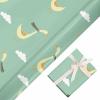Farm Goose Pattern Gift Wrapping Paper Party Favor Happy Bday Wrap With Cutting Line On Back (Goose, 4 Rolls) view 3