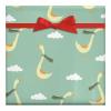Farm Goose Pattern Gift Wrapping Paper Party Favor Happy Bday Wrap With Cutting Line On Back (Goose, 4 Rolls) view 4