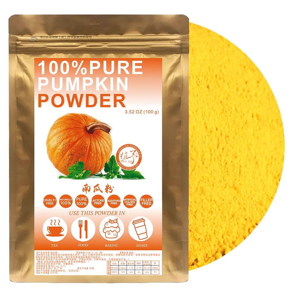 100% Natural Pure Pumpkin Powder 100g/3.52oz - Pure Powdered Pumpkin for Delicious Pumpkin Spice Latte, Baking, Smoothies, Juice, Puree