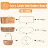 Yuiicaov 10PCS Large Cellophane Bags, 16x30 Inches Clear Cellophane Wrap for Gift Baskets, Basket Packaging Clear Gift Bags 2.8 Mil Thick view 2