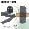 GORGECRAFT 1.6 Inch x 10 Yards Crinkle Organza Wired Ribbon Decorative Wrinkled Chiffon Fabric Flower Wrapping Ribbon Yarn for Gift Packing Wreath Hair Bows Making Wedding Garland Holiday Home Black view 2