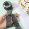 GORGECRAFT 1.6 Inch x 10 Yards Crinkle Organza Wired Ribbon Decorative Wrinkled Chiffon Fabric Flower Wrapping Ribbon Yarn for Gift Packing Wreath Hair Bows Making Wedding Garland Holiday Home Black view 3