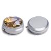 Round Metal Pill Box,Eiffel Tower Paris Printed Travel Pill Organizer Portable Pill Container Small Pill Box for Purse and Pocket for Storing Vitamins, Medicines and Supplements view 3