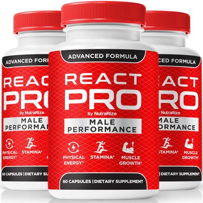 (3 Pack) React Pro Pills For Men - Official Male Multivitamin Capsules, All Natural Health Support, React Pro Formula For Stamina, Endurance, Confidence & Performance, ReactPro Review (180 Capsules)