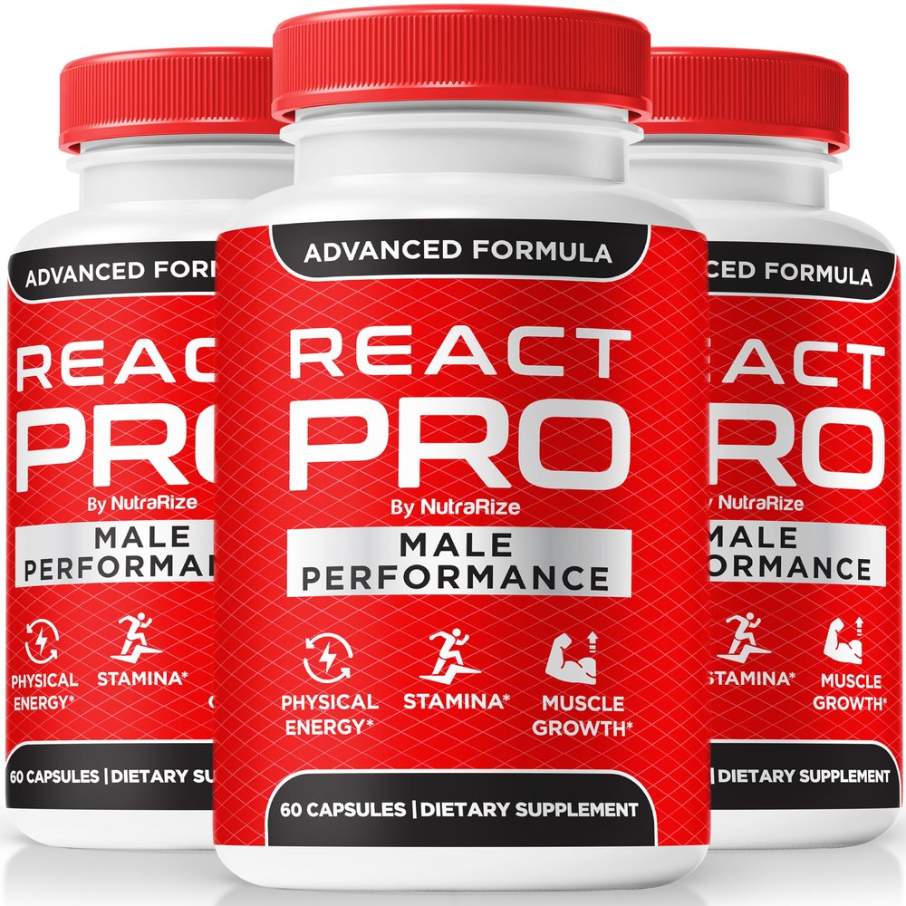 (3 Pack) React Pro Pills For Men - Official Male Multivitamin Capsules, All Natural Health Support, React Pro Formula For Stamina, Endurance, Confidence & Performance, ReactPro Review (180 Capsules)