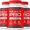 (3 Pack) React Pro Pills For Men - Official Male Multivitamin Capsules, All Natural Health Support, React Pro Formula For Stamina, Endurance, Confidence & Performance, ReactPro Review (180 Capsules) view 1