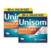 Unisom SleepTabs, Nighttime Sleep-aid, Doxylamine Succinate, 80 Tablets (Pack of 2) view 1