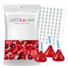 180ct Red Candy Milk Chocolate Kisses Plus Exclusive Bonus Free Kiss Stickers view 2