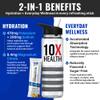 10X Health Electrolyte Drink Mix - Hydration Packets - Sodium, Magnesium, Potassium Citrate & Electrolytes Packets - Naturally Flavored, Dye-Free & Sugar-Free Hydration Packs - 15 Sticks, Wave Crusher view 2