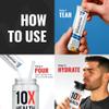 10X Health Electrolyte Drink Mix - Hydration Packets - Sodium, Magnesium, Potassium Citrate & Electrolytes Packets - Naturally Flavored, Dye-Free & Sugar-Free Hydration Packs - 15 Sticks, Wave Crusher view 4