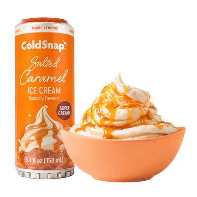 ColdSnap Salted Caramel Ice Cream Pods Creamy, Sweet & Salty Single-Serve Dessert Made in Minutes No Prep, No Freezer Required Indulgent Treat Anytime pack of 12 COLDSNAP MACHINE REQUIRED)