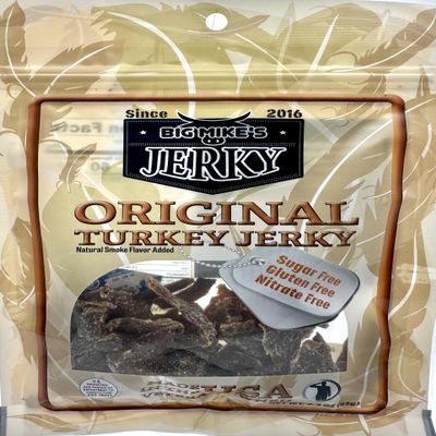 Big Mike's Original Turkey Jerky - Original - Sugar Free - Gluten Free - Nitrate Free - All Natural