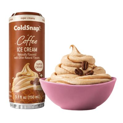 ColdSnap Coffee Ice Cream Pods Creamy, Bold Single-Serve Dessert Made in Minutes Rich Coffee Flavor with Zero Prep No Freezer Required, Anytime Indulgence pack of 12 (COLDSNAP MACHINE REQUIRED)