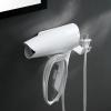 CGTENBS Hair Dryer Rack Free Punch Bathroom Hair Dryer Rack Storage Rack Plastic Wall-Mounted Storage(OneColor) view 3