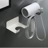 CGTENBS Hair Dryer Rack Free Punch Bathroom Hair Dryer Rack Storage Rack Plastic Wall-Mounted Storage(OneColor) view 4