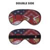 Sleep Masks Postal Worker Us Flag Eye Cover Soft Satin Blindfold Elastic Strap Night Eye Shade for Women Men view 2