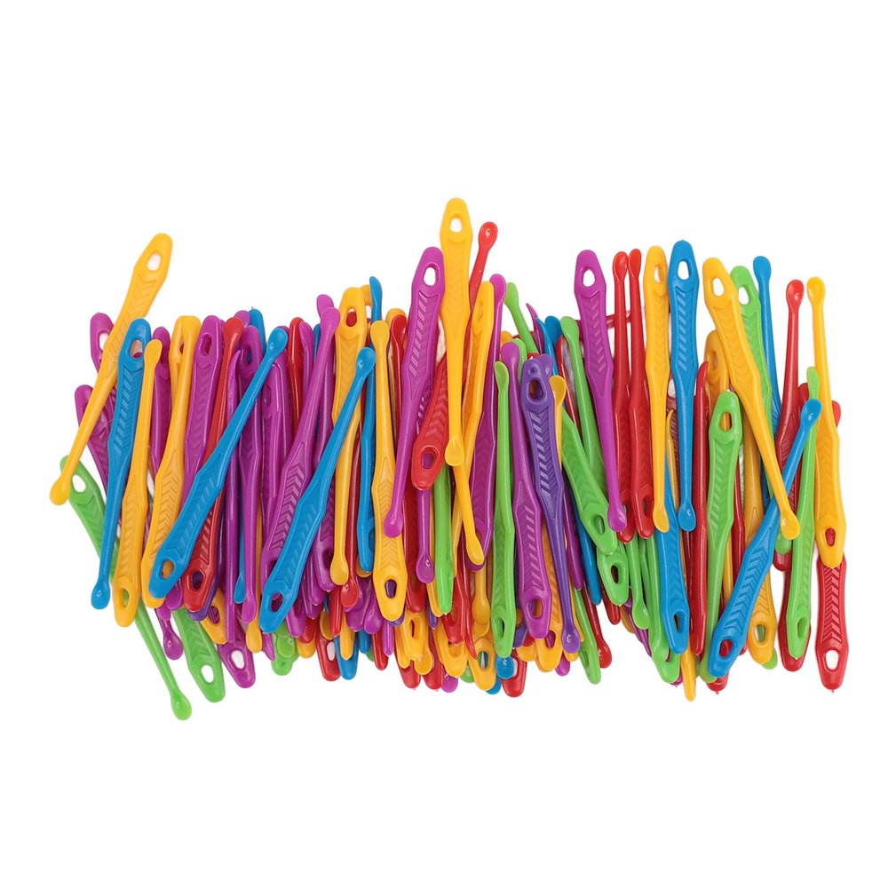 200Pcs Plastic Ear Pick, Mini Long Handle Ear Curettes Ear Pick Wax Removal Tool Ear Cleaning Earwax Spoon for Teens Adult