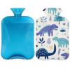 Hsnar Hot Water Bottle with Cover 2L Hot Water Bag for Hot and Cold Compress Menstrual Cramps Neck and Shoulder Pain Relief Hand Feet Warmer Dinosaur Forest view 1