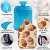 Hsnar Hot Water Bottle with Cover 2L Hot Water Bag for Hot and Cold Compress Menstrual Cramps Neck and Shoulder Pain Relief Hand Feet Warmer Cartoon Pine Cones view 4
