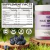 6 in 1 NAC Gummies, Chewable N Acetyl Cysteine 1000mg Supplement for Kids & Adults, with ALA, Zinc, Vitamin C & E, Selenium, Support Antioxidant & Immune System, Blueberry Flavor, Sugar Free, 60 Ct view 2