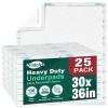 MILDPLUS Heavy Duty Underpads 30"X36", 25 Count, Ultra Absorbent Chucks 130 Grams Tear-Resistant Disposable Bed Pads with Strength Cloth Backing Incontinence Pads for Adults, Kids or Pets view 1