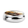 Small Pill Box 3 Compartment Antique Car Pill Box for Pocket or Purse Decorative Metal Pill Organizer Portable Travel Pillbox Round Medicine Vitamin Holder Unique Gift view 4